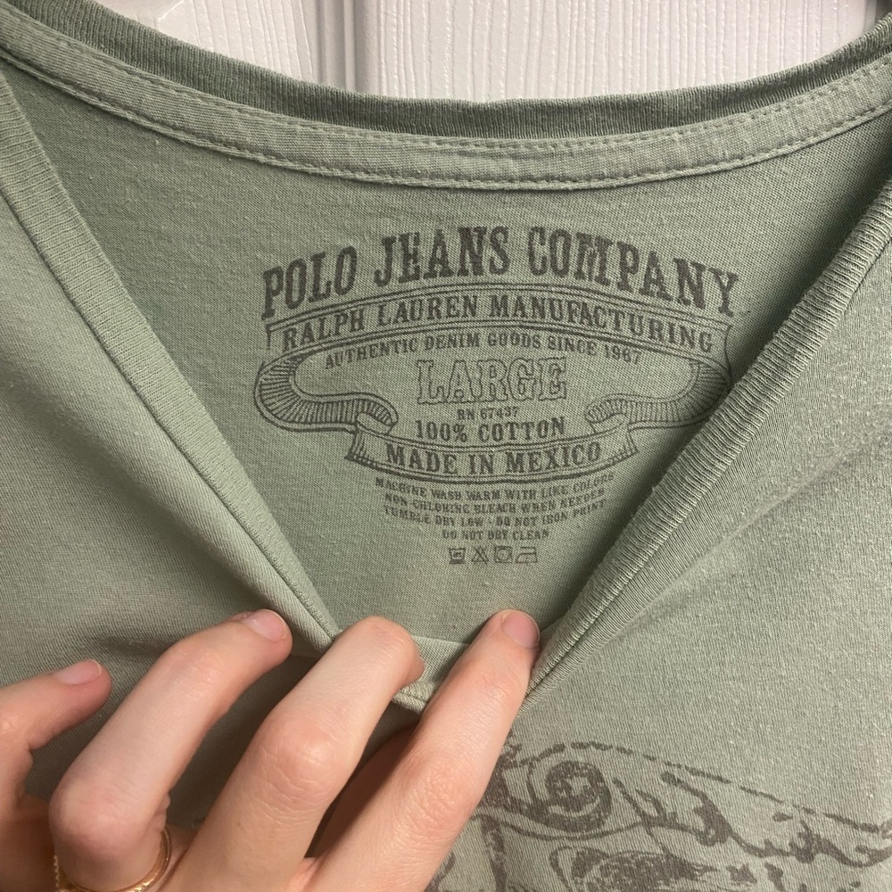 Ralph Lauren Manufacturing Polo Jeans Company 100% Cotton T-Shirt Size Large - Picture 2 of 3